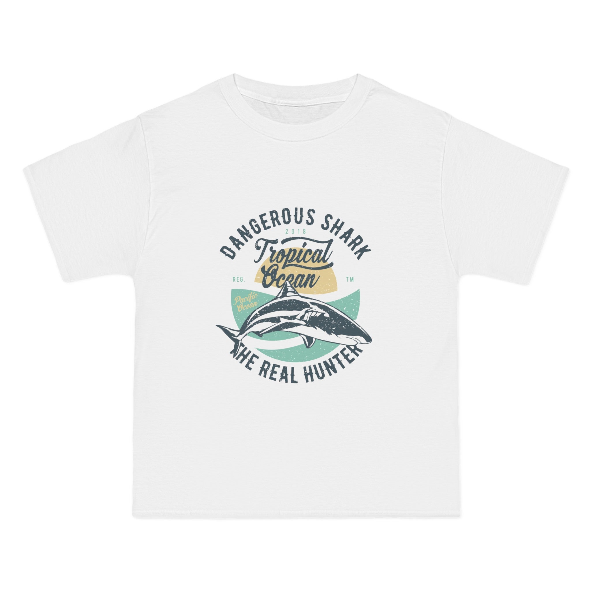 Dangerous Shark Retro Graphic Tee-INNBLAC Fashion Apparel