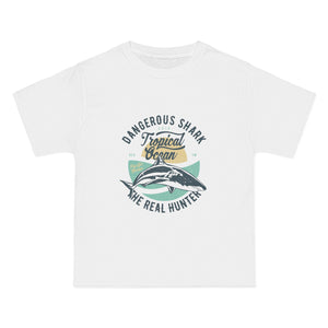 Dangerous Shark Retro Graphic Tee-INNBLAC Fashion Apparel