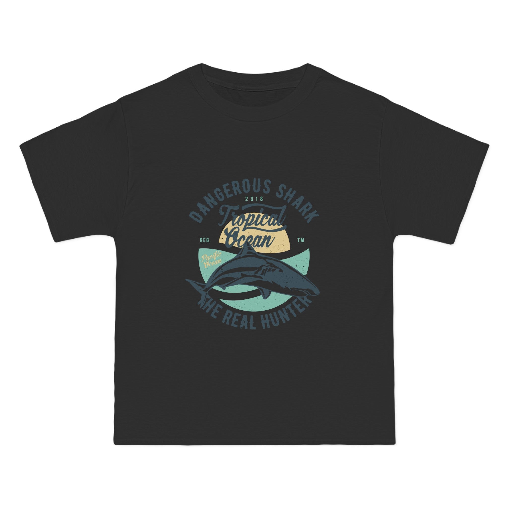 Dangerous Shark Retro Graphic Tee-INNBLAC Fashion Apparel