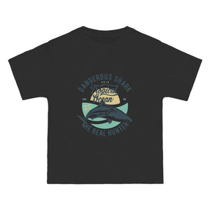 Dangerous Shark Retro Graphic Tee-INNBLAC Fashion Apparel