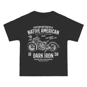 Dark Iron Retro Graphic T Shirt-INNBLAC Fashion Apparel