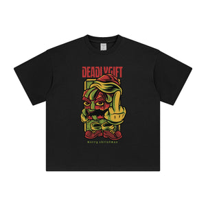 Deadly Gift Christmas Graphic Tee-INNBLAC Fashion Apparel