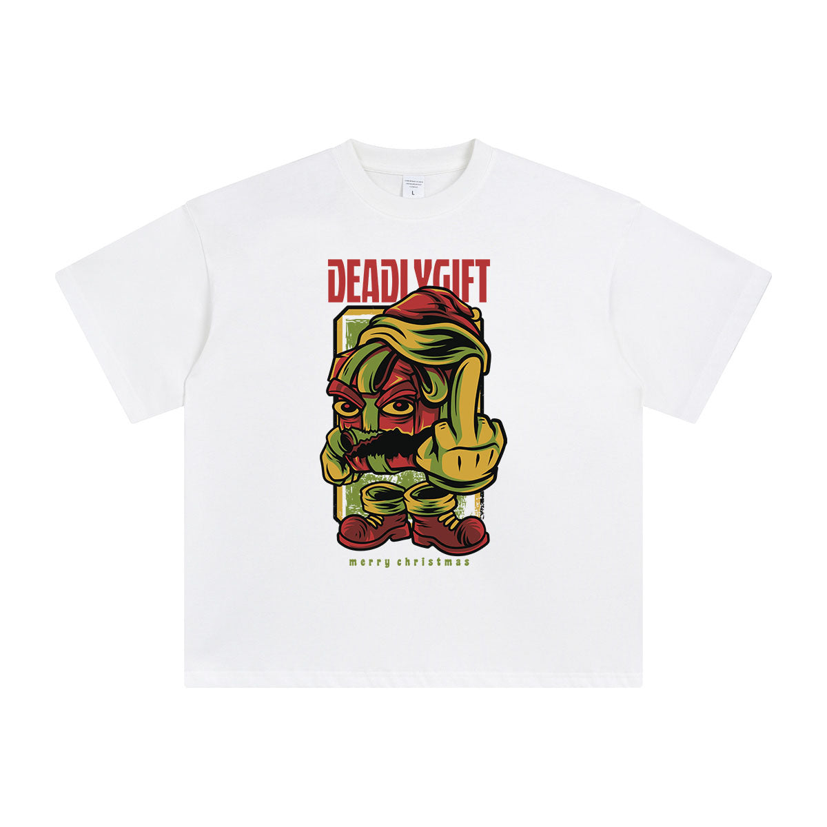 Deadly Gift Christmas Graphic Tee-INNBLAC Fashion Apparel