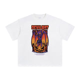 Devil Bat Halloween Graphic Tee-INNBLAC Fashion Apparel