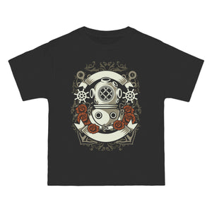 Diver Retro Graphic T Shirt-INNBLAC Fashion Apparel