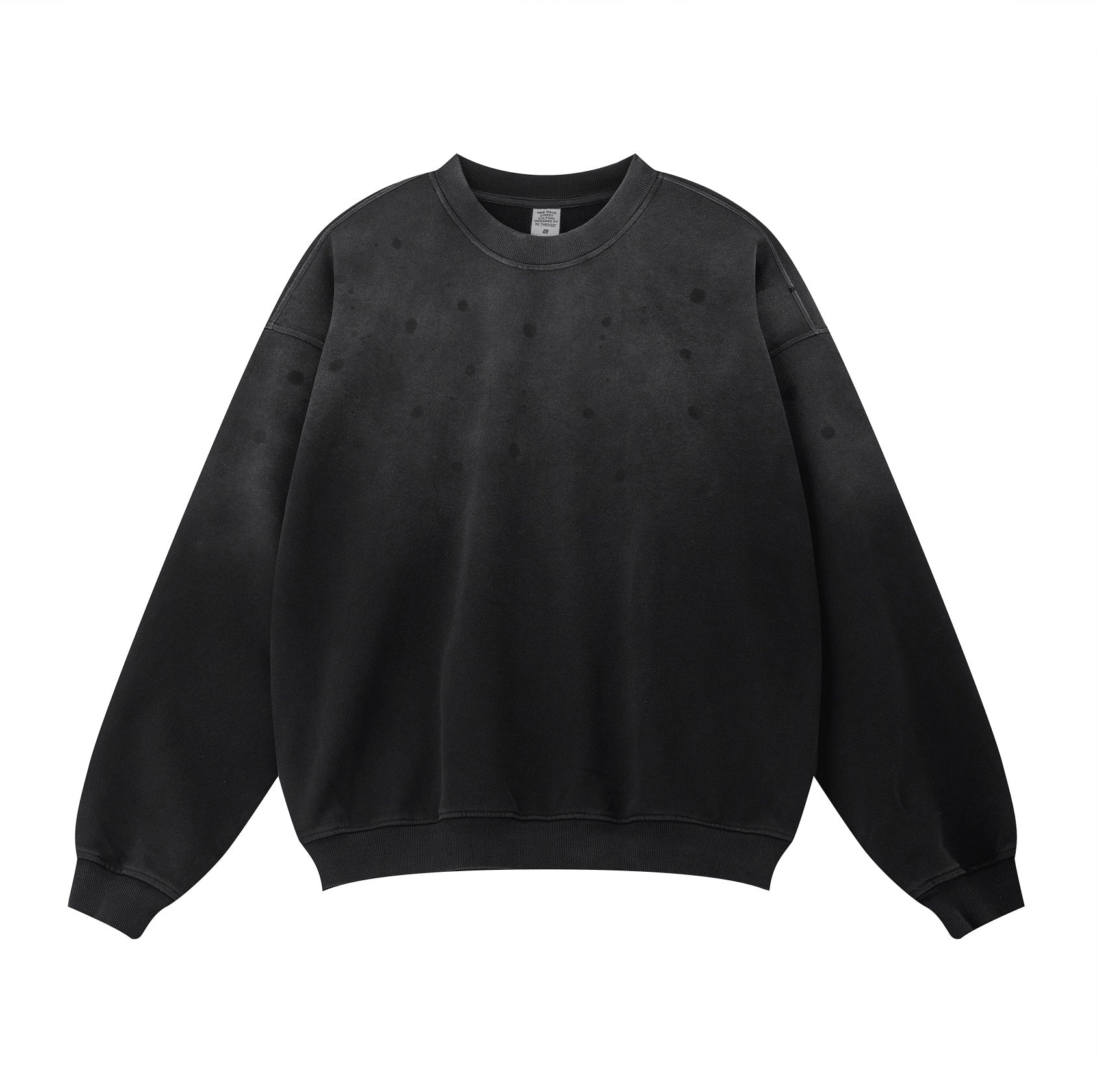 Dot Paint Faded Sweatshirt-INNBLAC Fashion Apparel