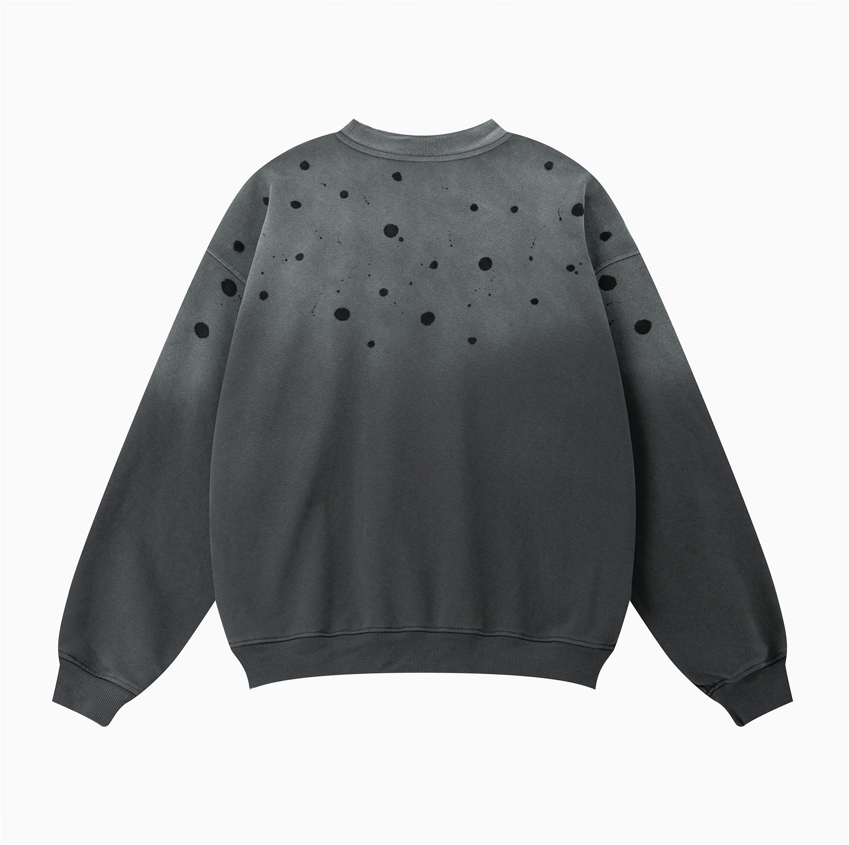 Dot Paint Faded Sweatshirt-INNBLAC Fashion Apparel