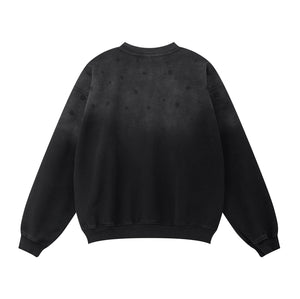 Dot Paint Faded Sweatshirt-INNBLAC Fashion Apparel