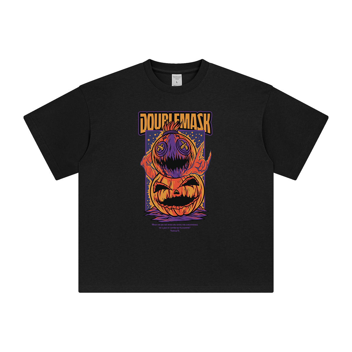 Double Mask Halloween Graphic Tee-INNBLAC Fashion Apparel