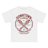 Downtown Plumbing Retro Graphic Tee-INNBLAC Fashion Apparel