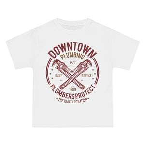 Downtown Plumbing Retro Graphic Tee-INNBLAC Fashion Apparel