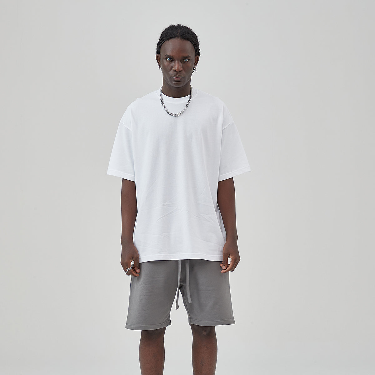 Drop Shoulder Basic Tee 6.7oz Loose Fit T Shirt Unisex - INNBLAC ...