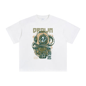 Drown Chinese Character Graphic Tee-INNBLAC Fashion Apparel