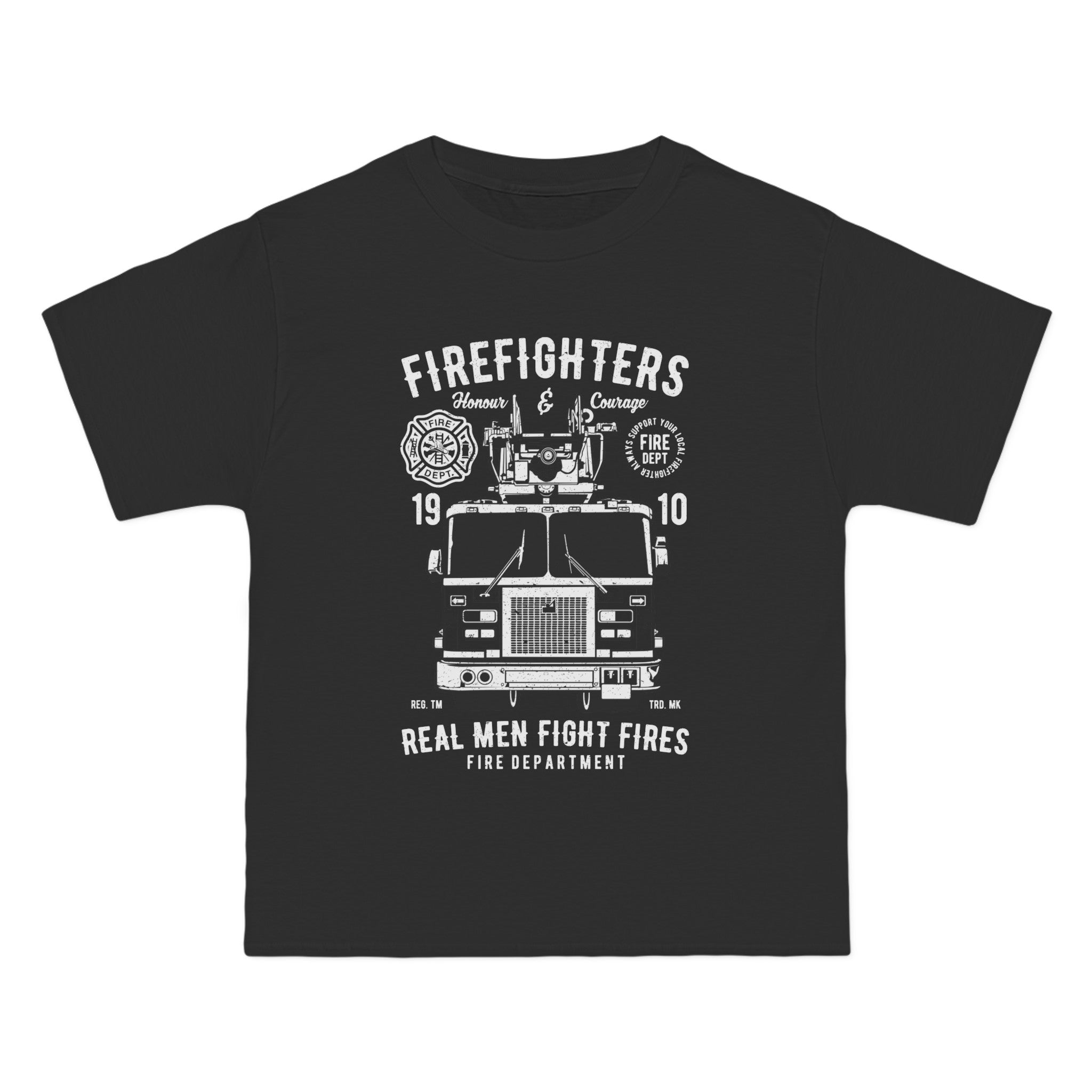 Firefighters Truck Graphic T Shirt-INNBLAC Fashion Apparel