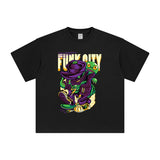 Funk City Cartoon Graphic Tee-INNBLAC Fashion Apparel