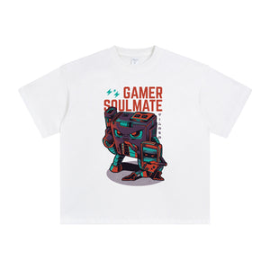 Gamer Soulmate Aesthetic Graphic Tee-INNBLAC Fashion Apparel