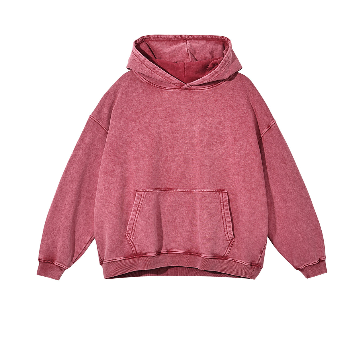 Heavyweight Washed Kangaroo Pocket Hoodie-INNBLAC Fashion Apparel