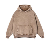 Heavyweight Washed Kangaroo Pocket Hoodie-INNBLAC Fashion Apparel