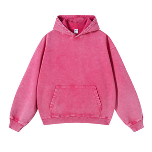 Heavyweight Washed Kangaroo Pocket Hoodie-INNBLAC Fashion Apparel