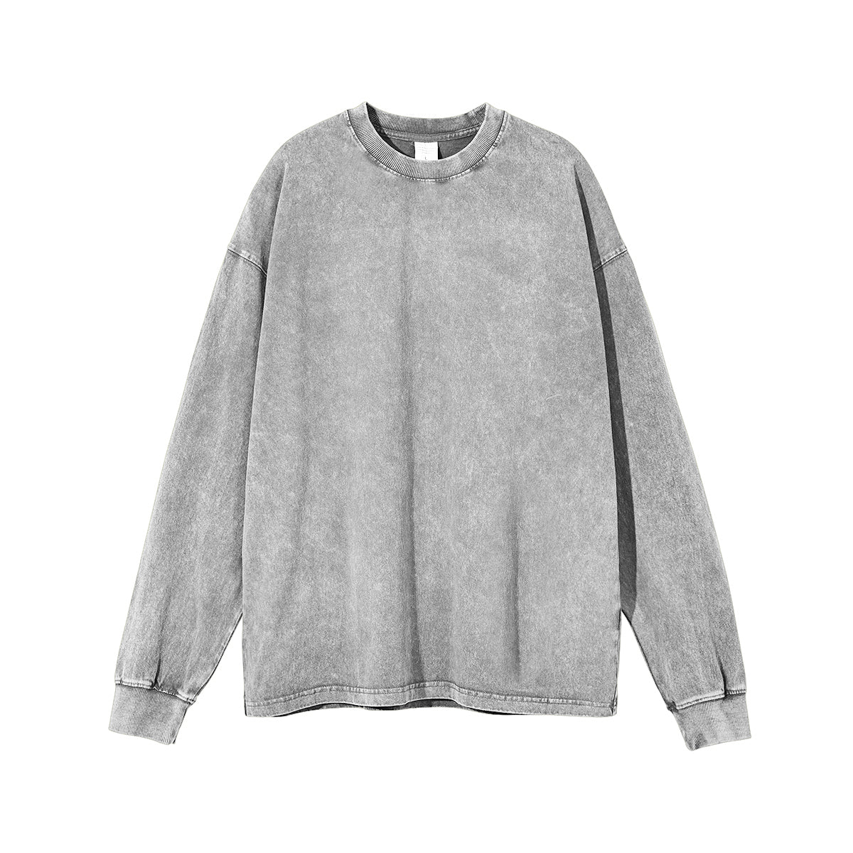 Stone Wash Loose Fit Sweatshirt-INNBLAC Fashion Apparel