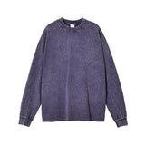 Stone Wash Loose Fit Sweatshirt-INNBLAC Fashion Apparel