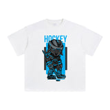 Hockey Monster Graphic T Shirt-INNBLAC Fashion Apparel