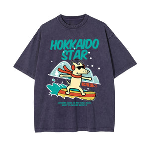 Hokkaido Star Cartoon Graphic Tee-INNBLAC Fashion Apparel