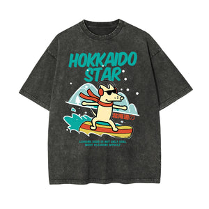 Hokkaido Star Cartoon Graphic Tee-INNBLAC Fashion Apparel