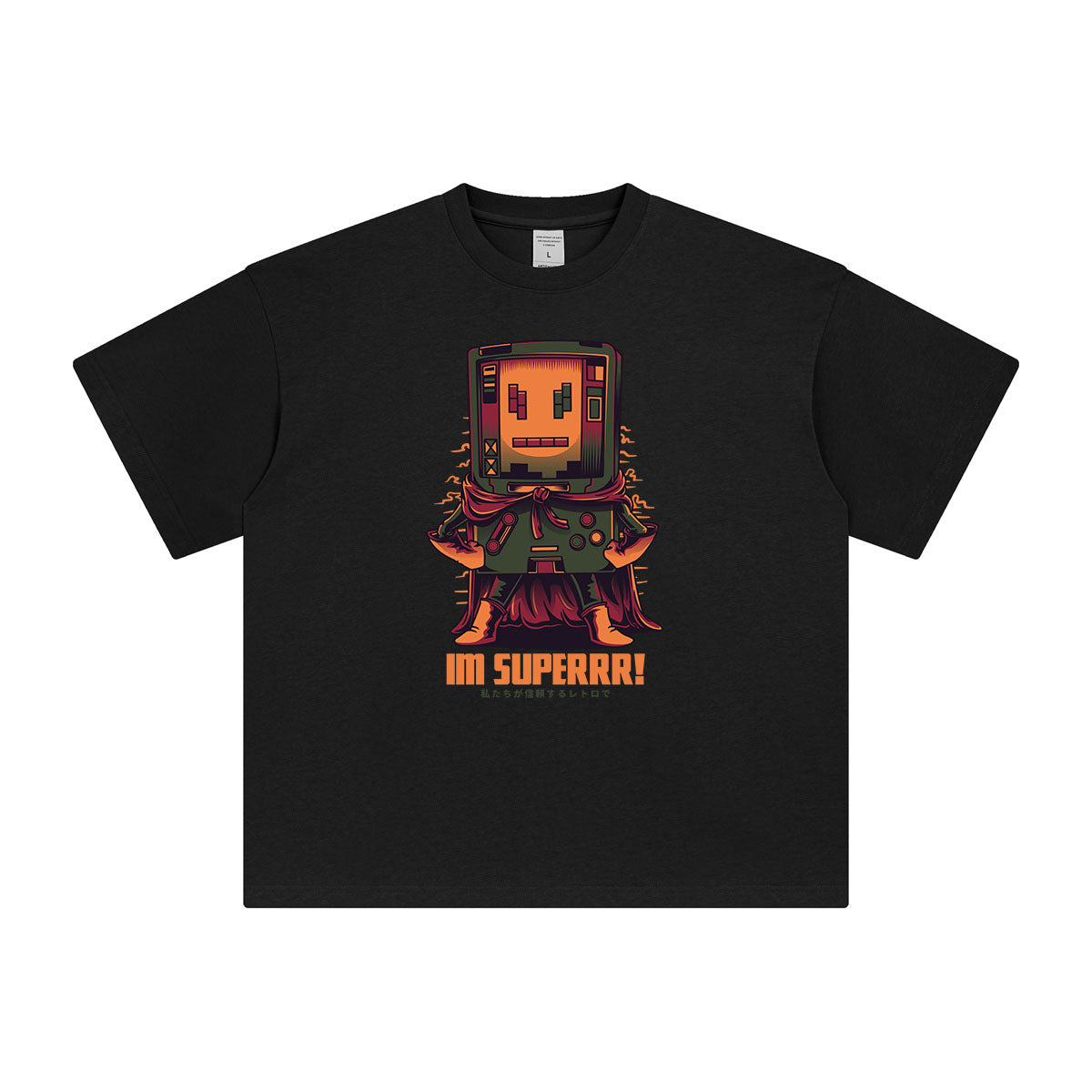 Im Superrr Robot Graphic Tee-INNBLAC Fashion Apparel