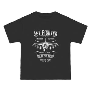 Jet Fighter Retro Graphic Tee-INNBLAC Fashion Apparel