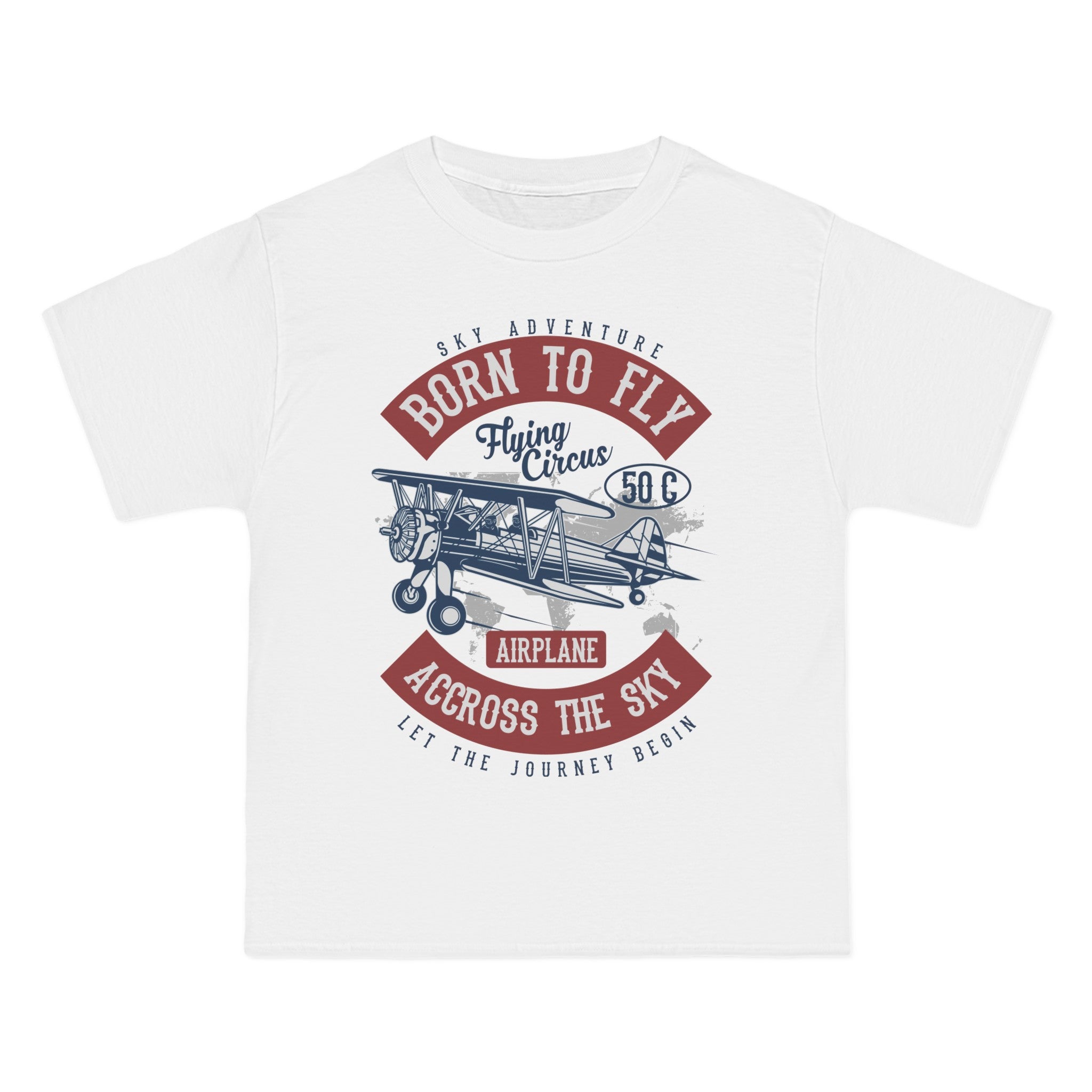 Letters & Airplane Graphic T Shirt-INNBLAC Fashion Apparel