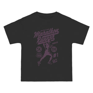 Marathon Runner Retro Graphic Tee-INNBLAC Fashion Apparel