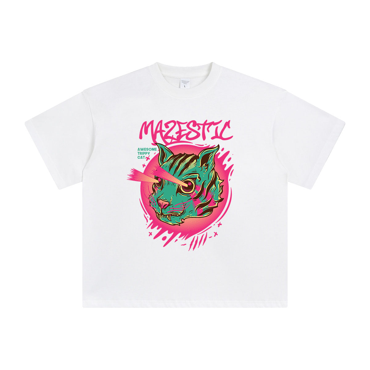 Mazestic Cat Aesthetic Graphic Tee-INNBLAC Fashion Apparel