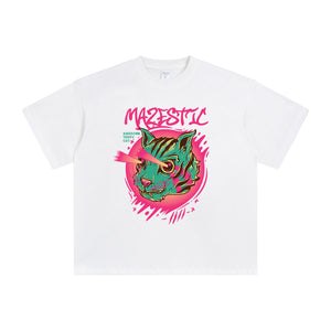 Mazestic Cat Aesthetic Graphic Tee-INNBLAC Fashion Apparel