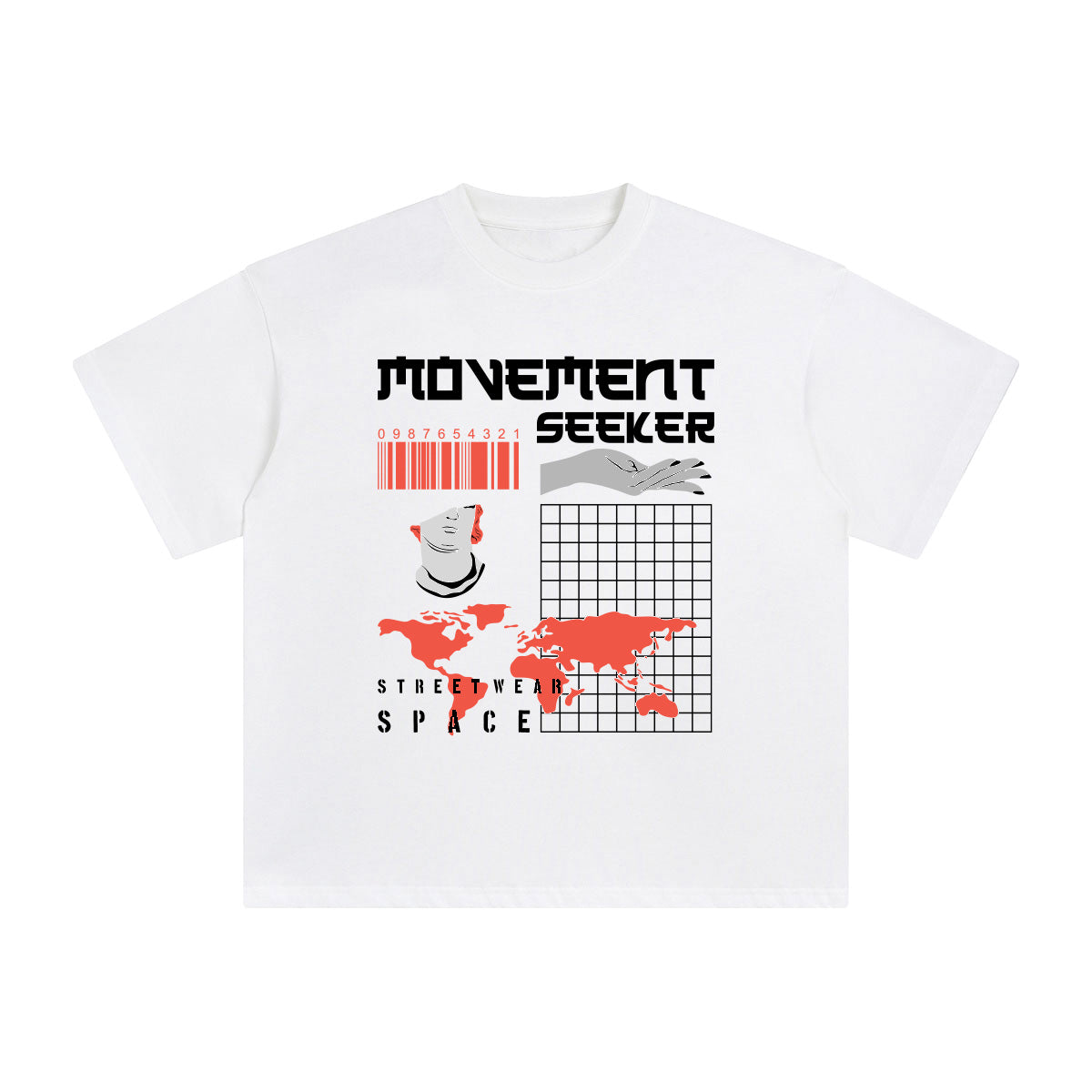 Movement Seeker Abstract Graphic Tee-INNBLAC Fashion Apparel