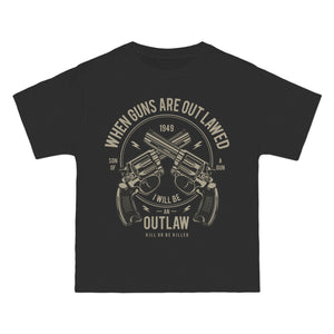 Outlaw Retro Graphic T Shirt-INNBLAC Fashion Apparel