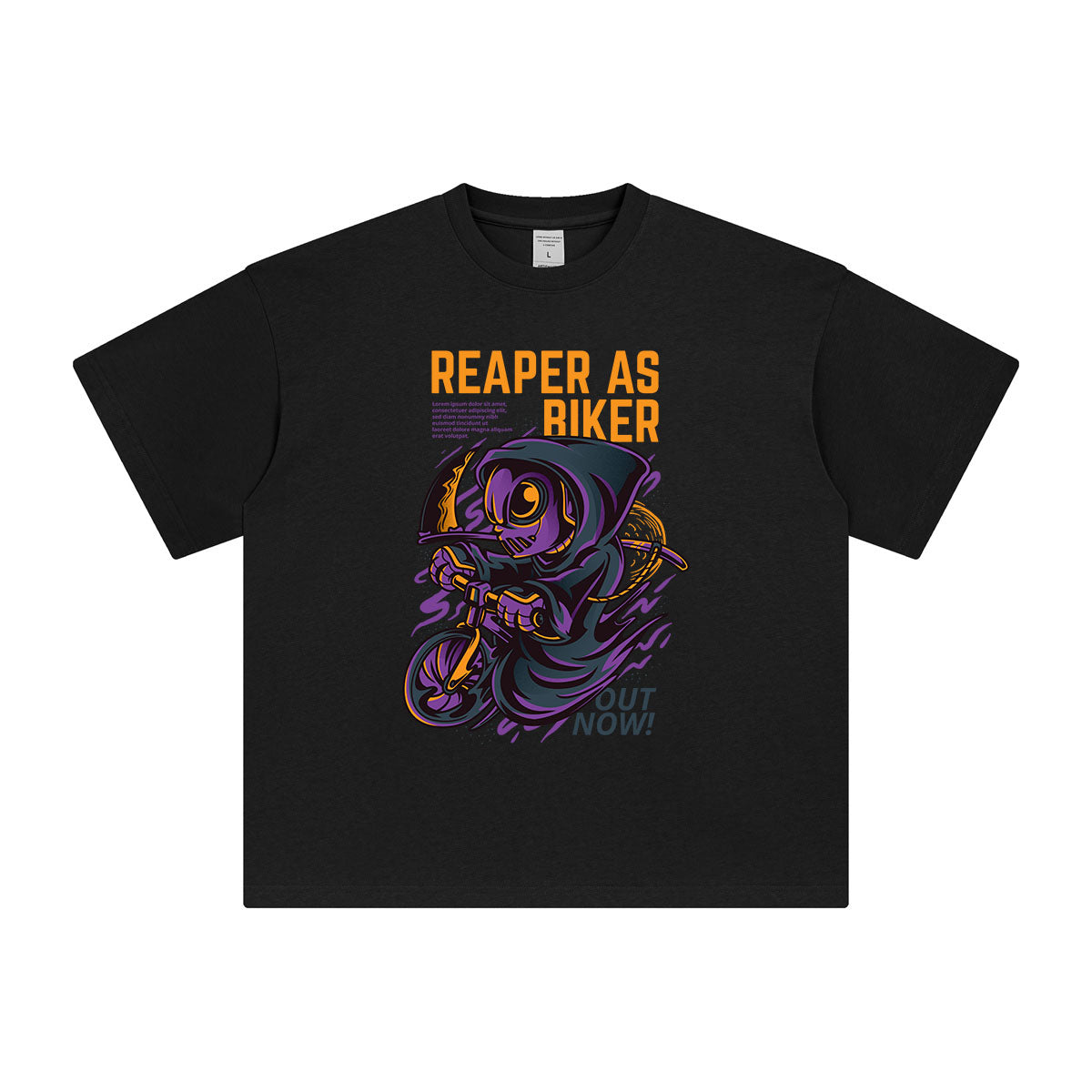 Reaper as Biker Graphic Tee-INNBLAC Fashion Apparel