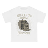 Replace Fear Retro Graphic Tee-INNBLAC Fashion Apparel