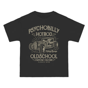 Retro Psychobilly Hotrod Graphic Tee-INNBLAC Fashion Apparel