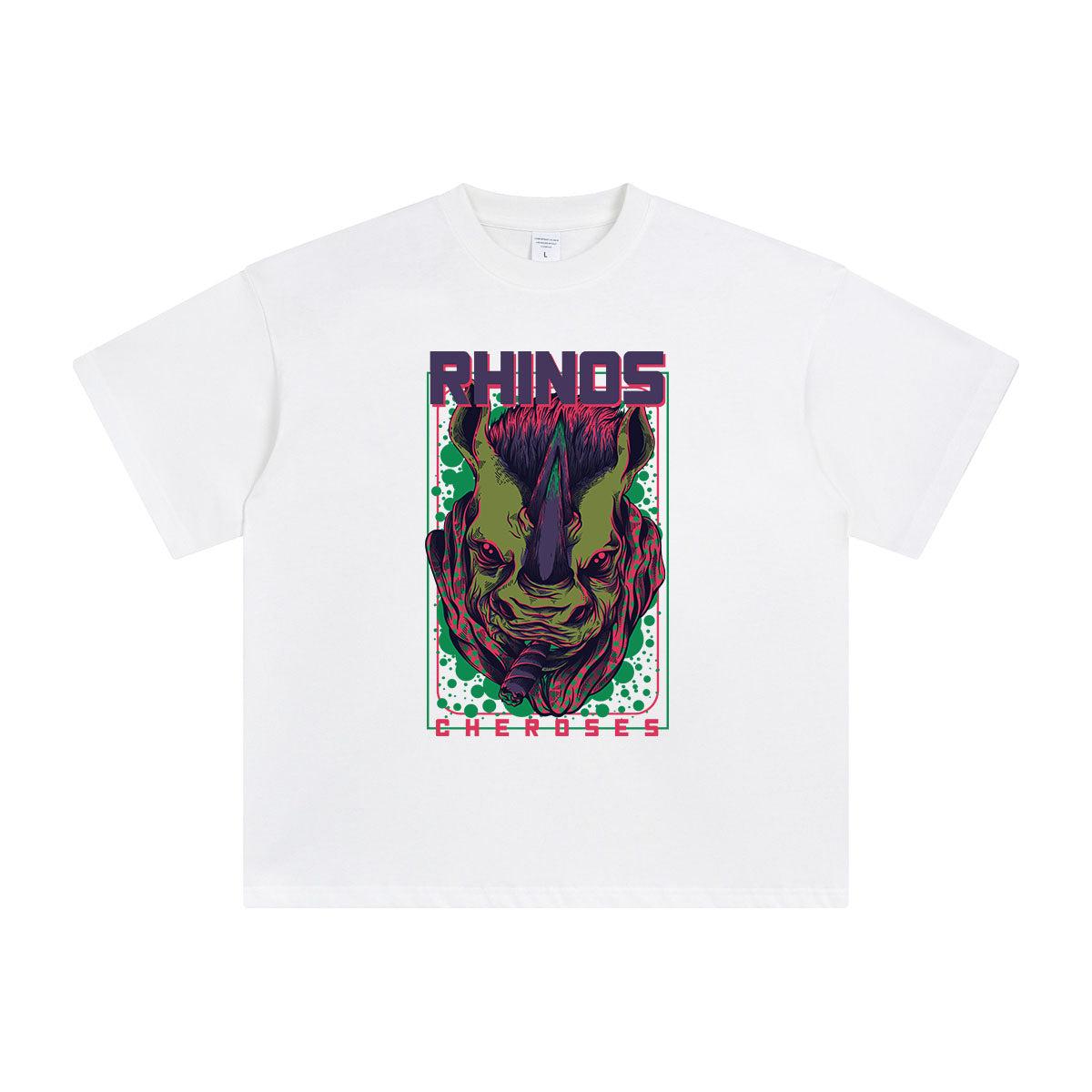 Rhinos Cheroses Graphic T Shirt-INNBLAC Fashion Apparel