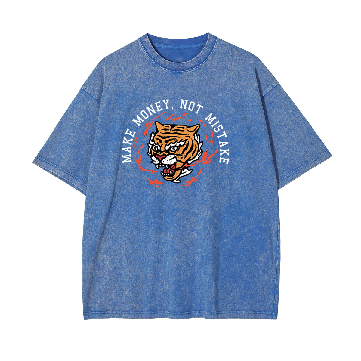 Roaring Tiger Graphic Washed Tee-INNBLAC Fashion Apparel