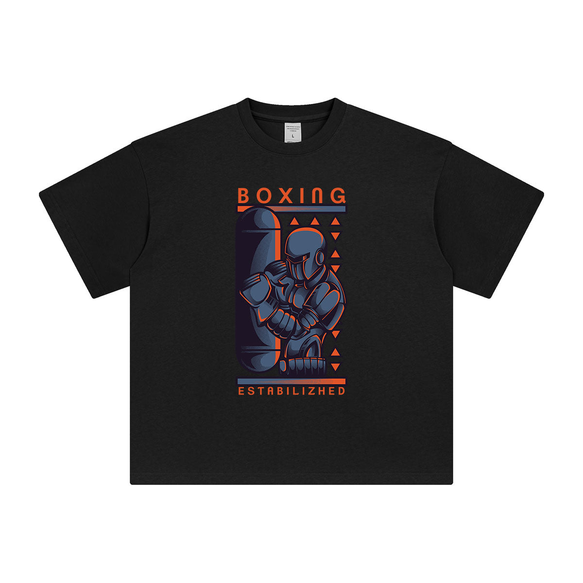 Robo Boxing Graphic Tee-INNBLAC Fashion Apparel