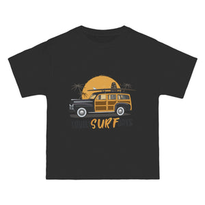 SURF Car & Sunset Graphic Tee-INNBLAC Fashion Apparel