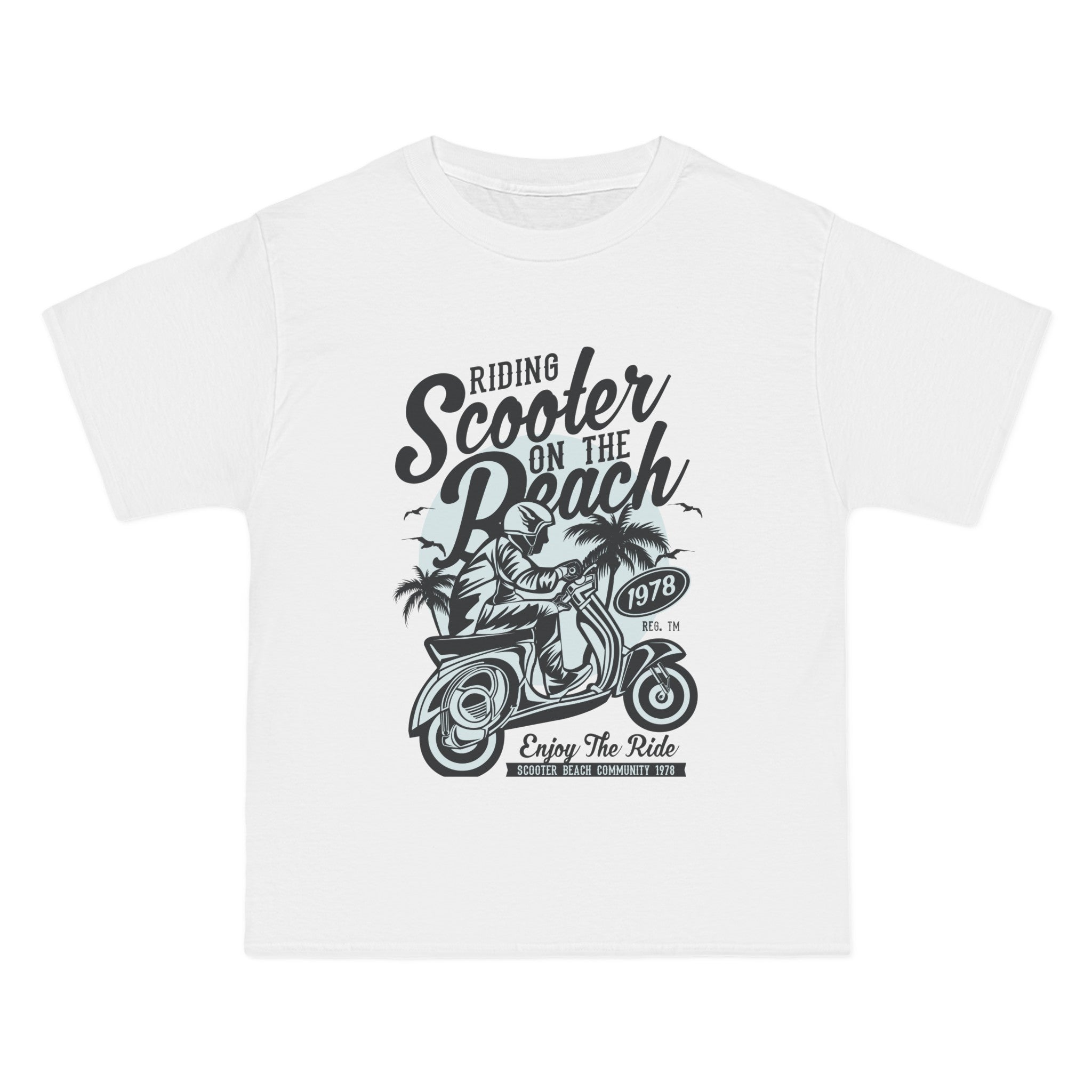 Scooter Beach Graphic Tee-INNBLAC Fashion Apparel