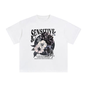 Sensitive Blossom Aesthetic Graphic Tee-INNBLAC Fashion Apparel