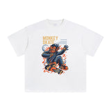 Skate Monkey Streetwear Graphic Tee-INNBLAC Fashion Apparel