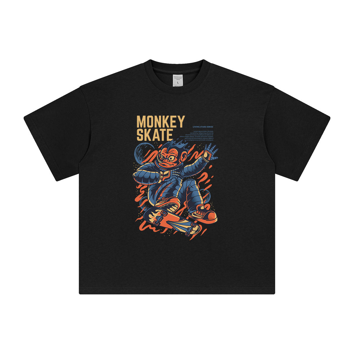 Skate Monkey Streetwear Graphic Tee-INNBLAC Fashion Apparel