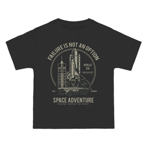 Space Adventure Rocket Graphic Tee-INNBLAC Fashion Apparel