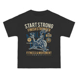 Start Strong Fitness Graphic Tee-INNBLAC Fashion Apparel