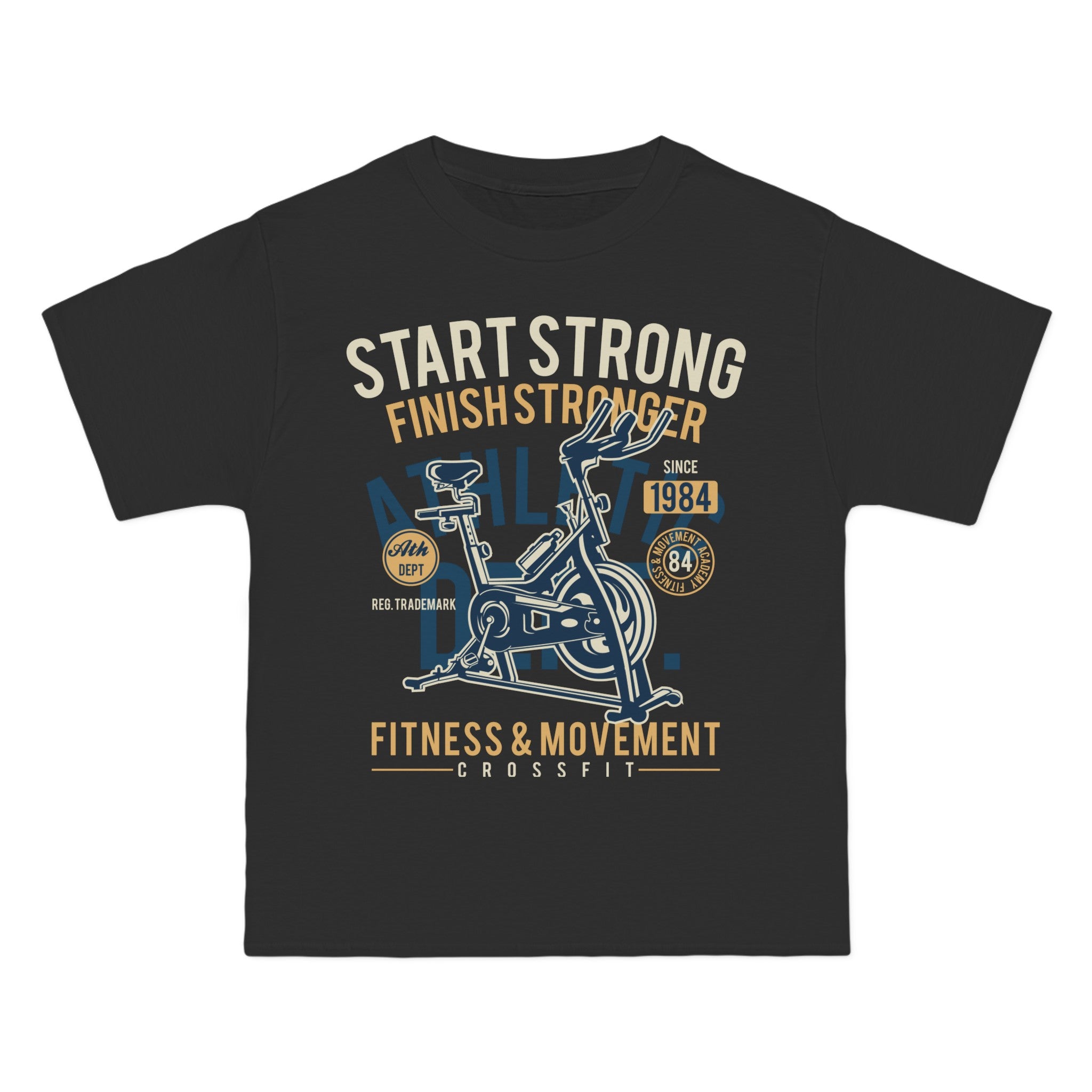 Start Strong Fitness Graphic Tee-INNBLAC Fashion Apparel